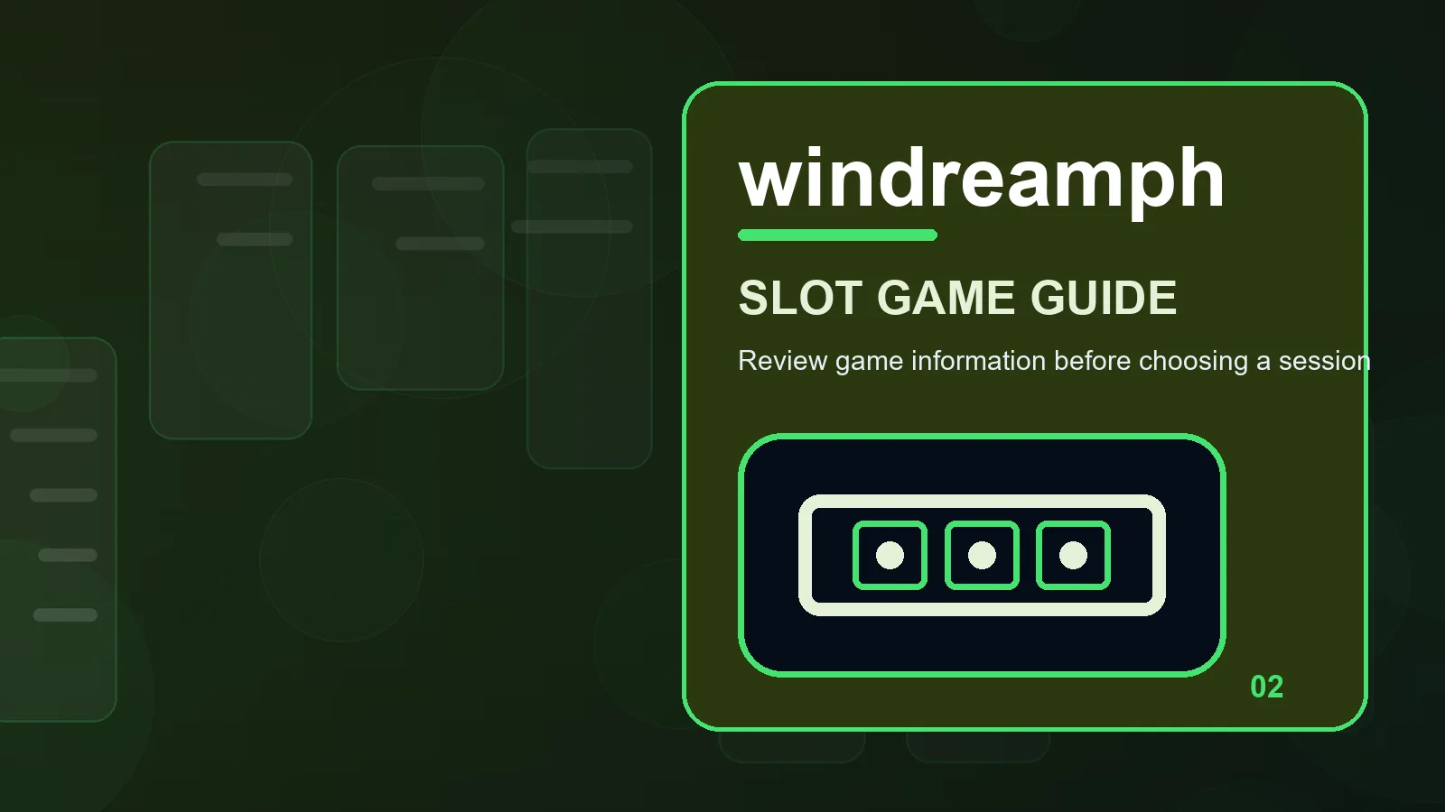 windreamph slots illustration for reels and lines in the terms reading studio